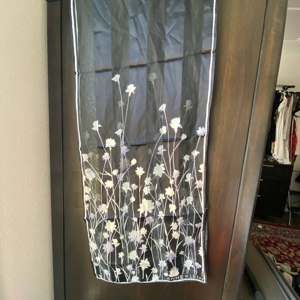 Anne Klein Sheer Floral Scarf